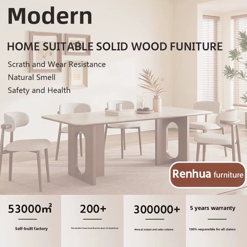 Popular Solid Wood Sofa for Small and Medium-Sized Apartments Simple and Modern Living Room Straight Sofa Set