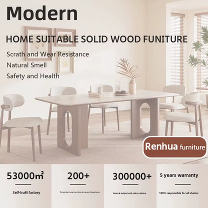 Popular Solid Wood Sofa for Small and Medium-Sized Apartments Simple and Modern Living Room Straight Sofa Set